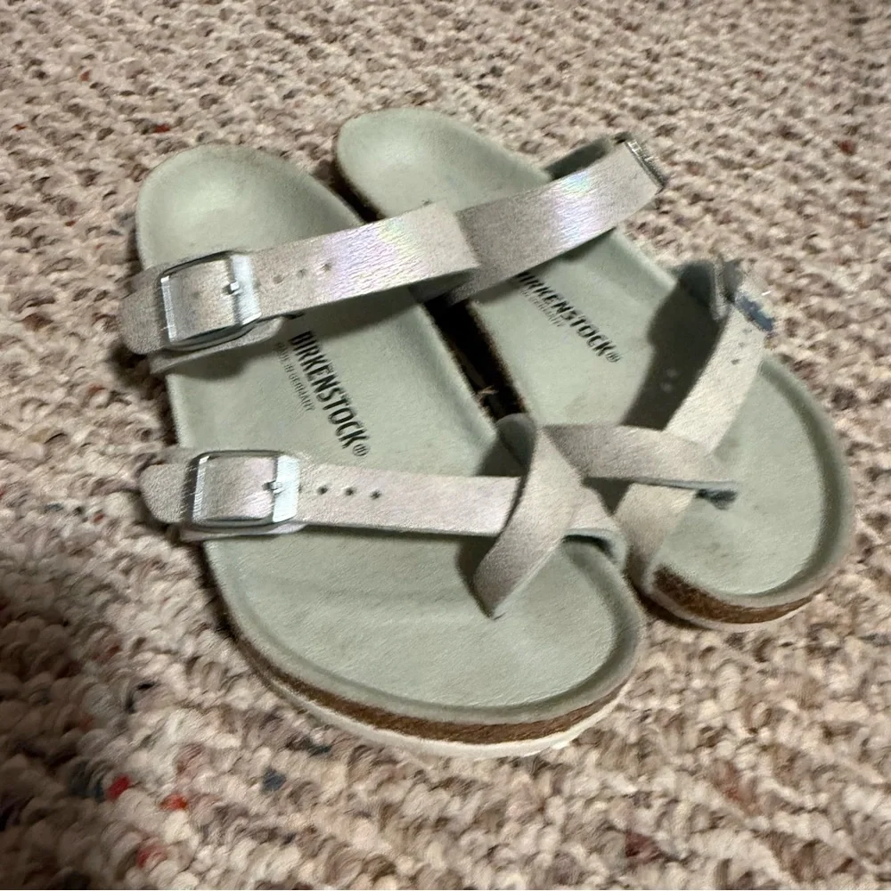 Birkenstock Kids' Mayari Birko-Flor Iridescent Metallic- Size 32